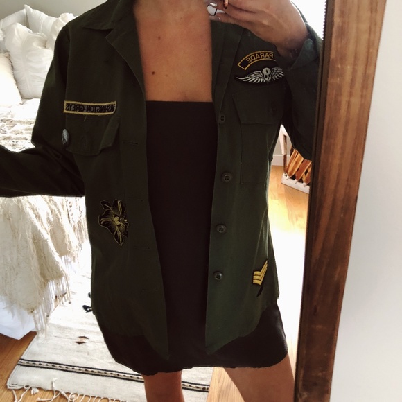 Army Surplus Jacket with Patches - Picture 4 of 4